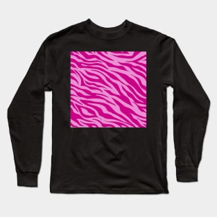 Tiger Print Two Toned Pink Long Sleeve T-Shirt